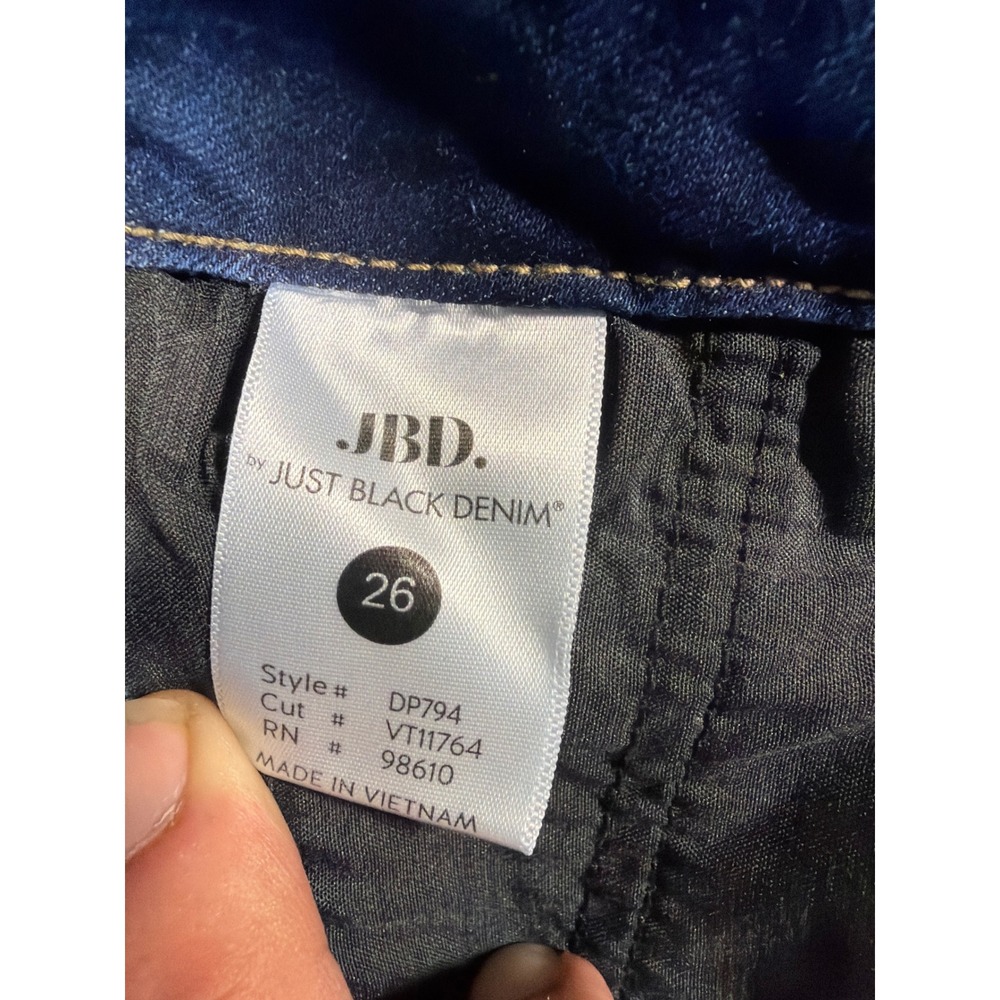 Just Black Denim High Rise Wide Leg Jeans Medium Wash Blue DP794 Size 26 - Picture 4 of 7
